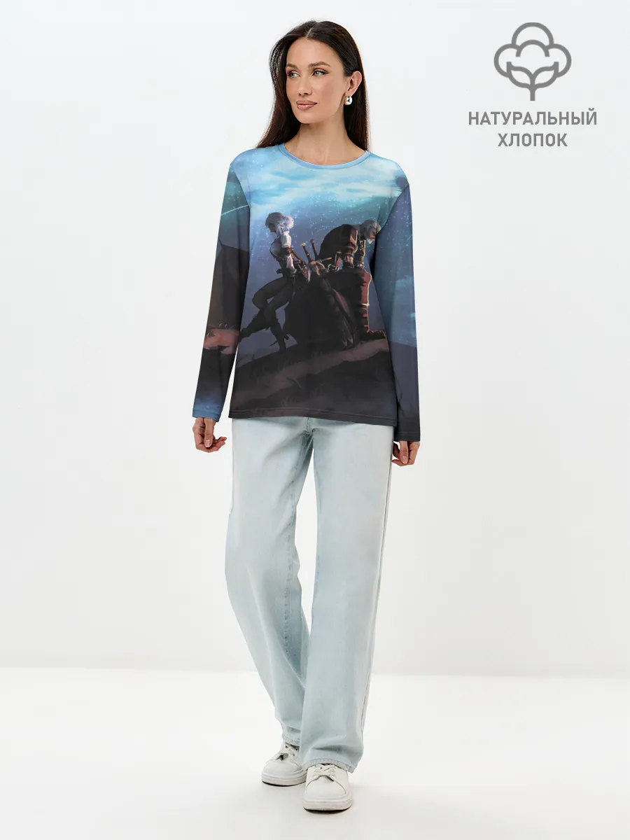 Лонгслив женский. Хлопок / Цири И Геральд