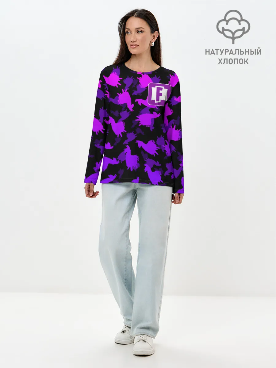 Лонгслив женский. Хлопок / Fortnite