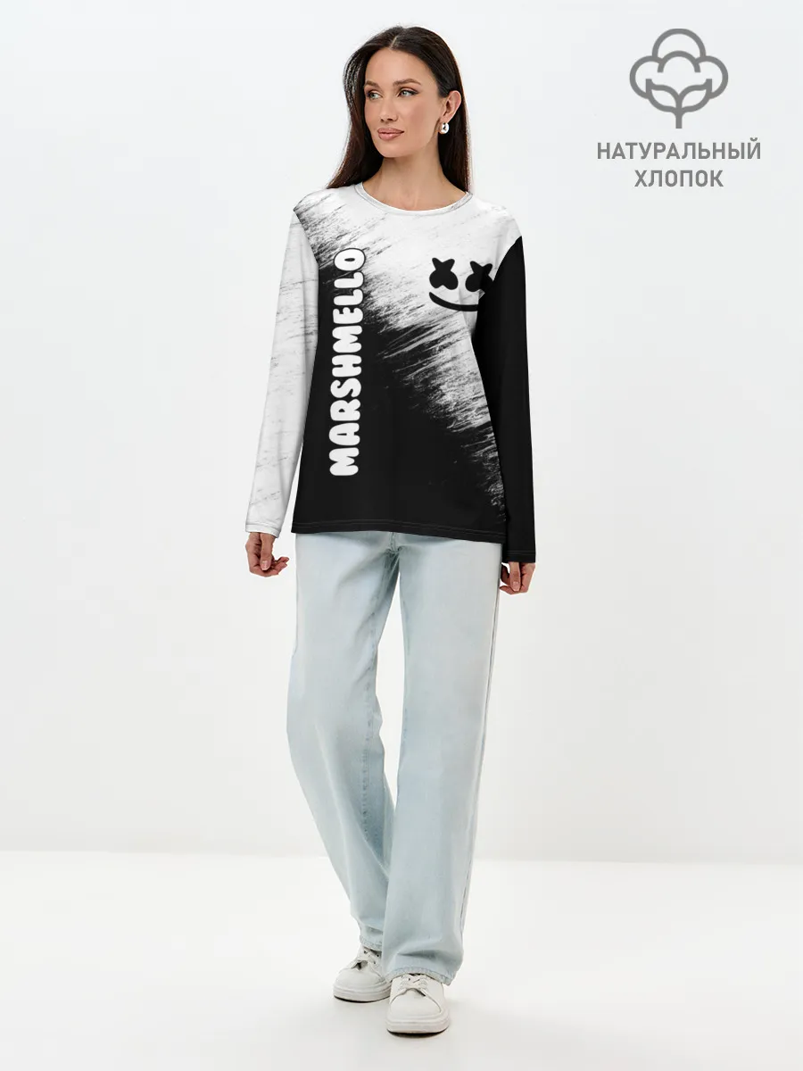 Лонгслив женский. Хлопок / Marshmello 3