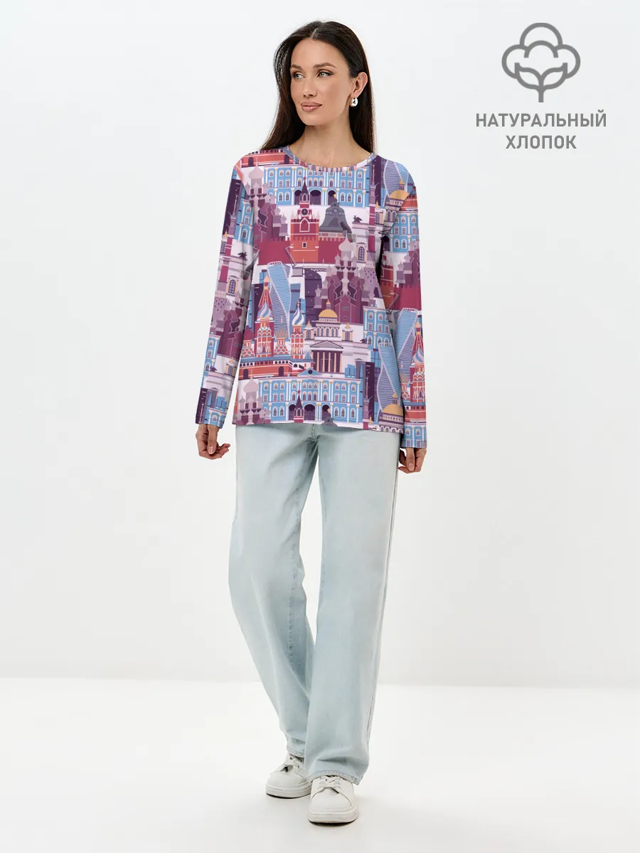 Лонгслив женский. Хлопок / Москва