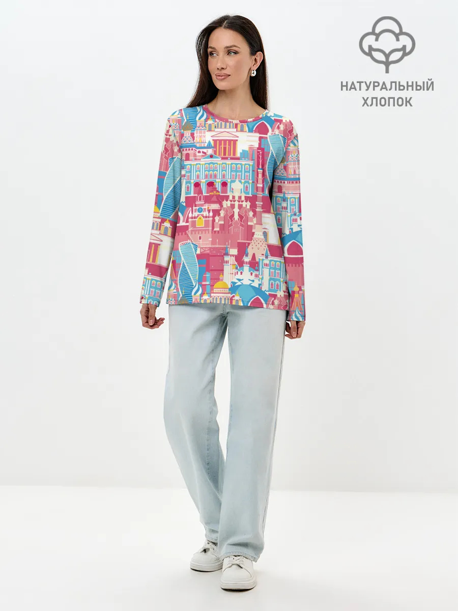 Лонгслив женский. Хлопок / Москва