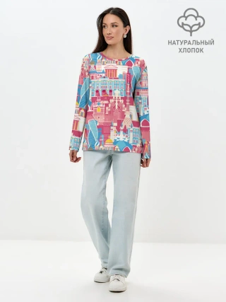 Лонгслив женский. Хлопок / Москва