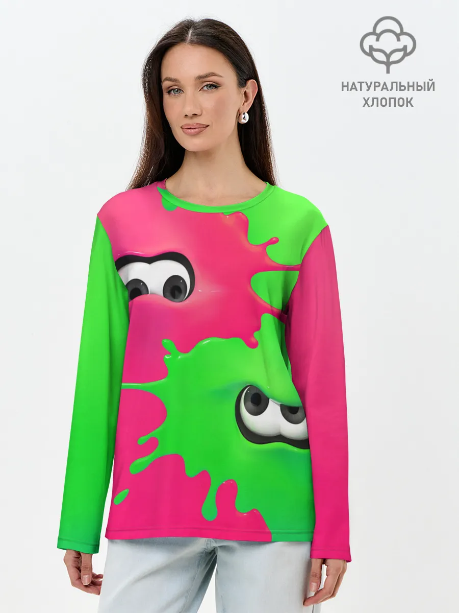 Лонгслив женский. Хлопок / Splatoon 2