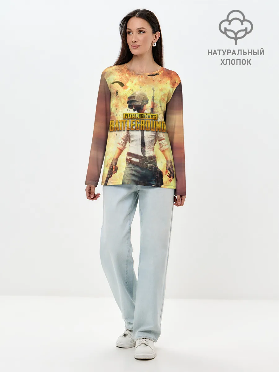 Лонгслив женский. Хлопок / PUBG BOOM
