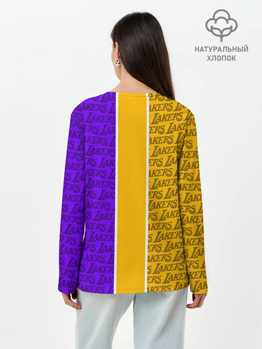 Лонгслив женский. Хлопок / LA LAKERS