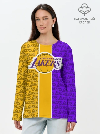 Лонгслив женский. Хлопок / LA LAKERS