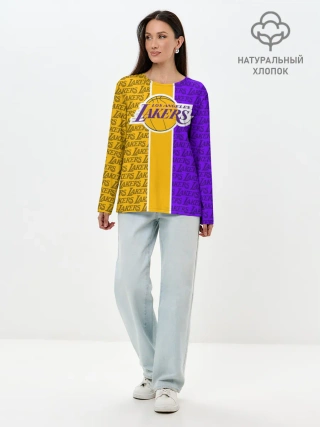 Лонгслив женский. Хлопок / LA LAKERS