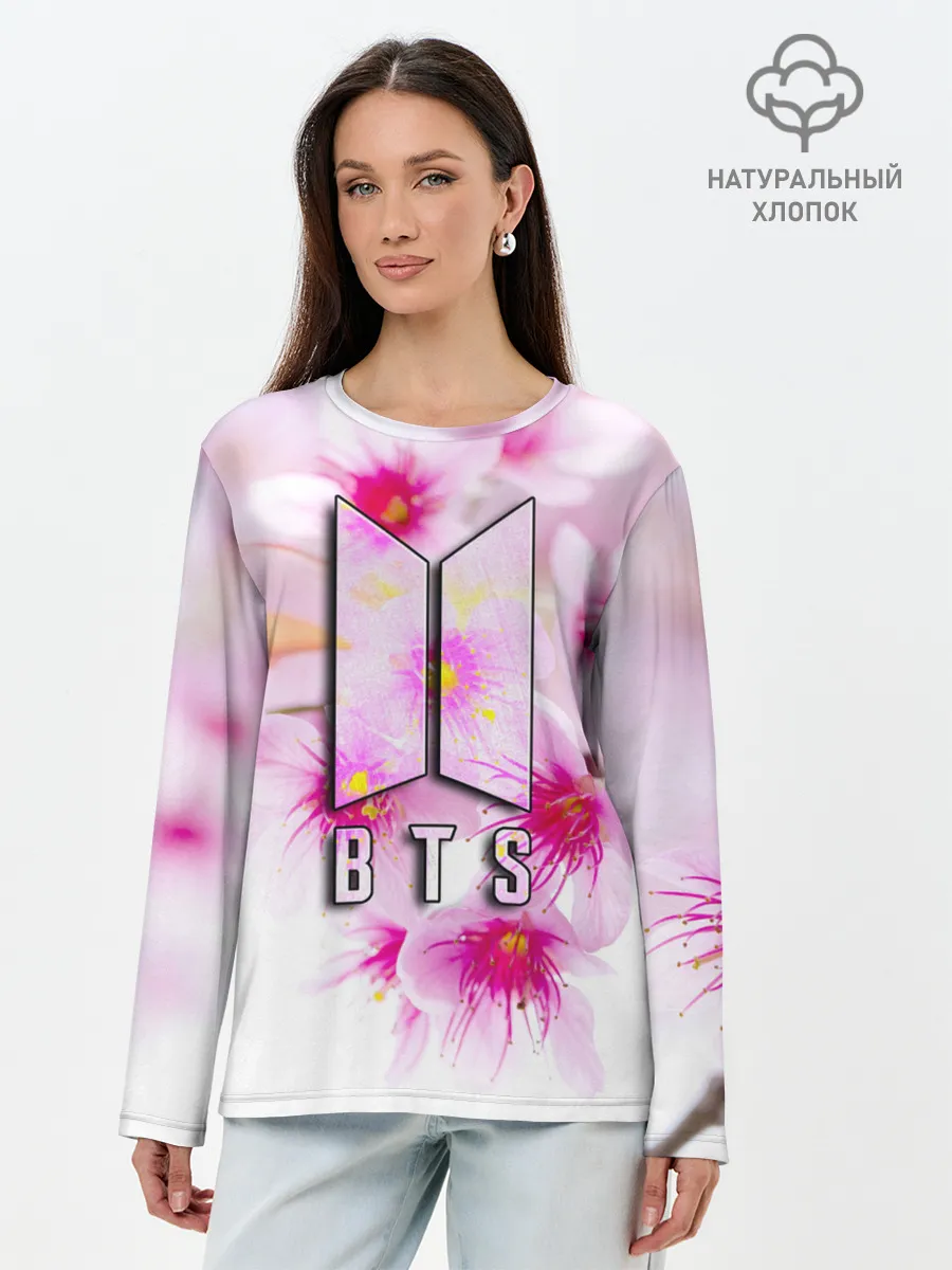 Лонгслив женский. Хлопок / BTS