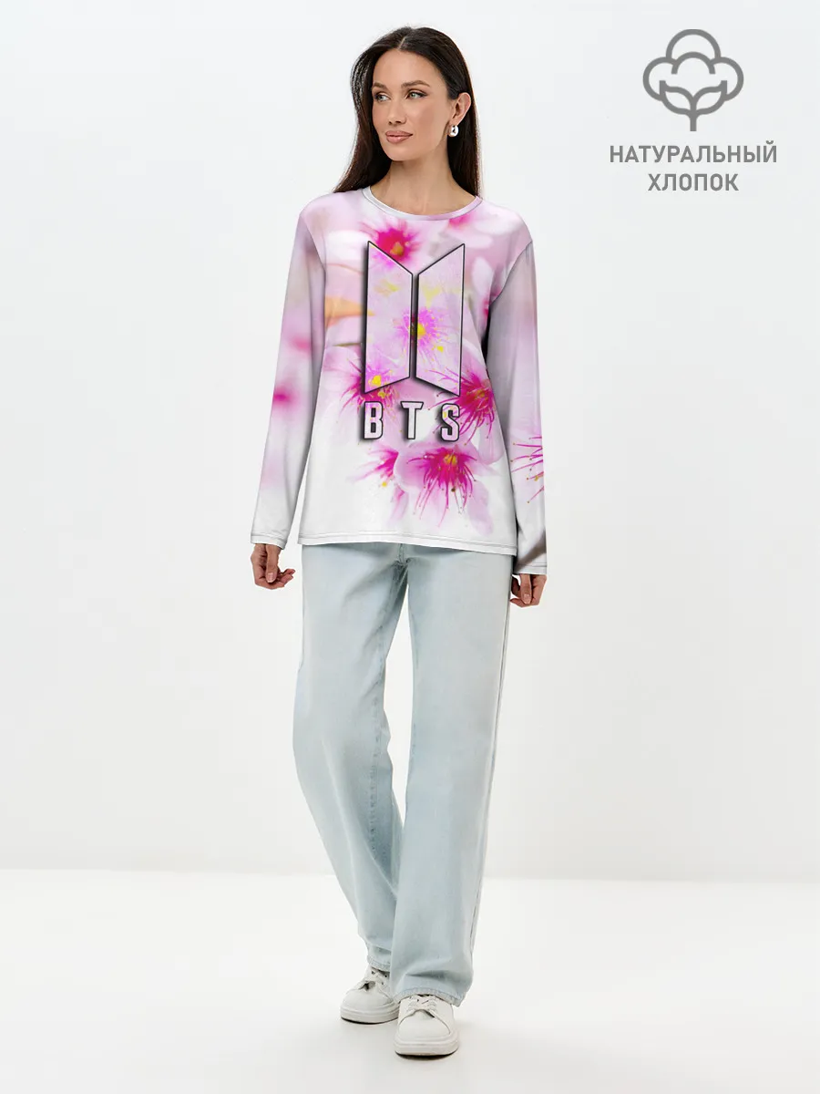 Лонгслив женский. Хлопок / BTS