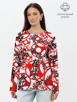 Лонгслив женский. Хлопок / Каратэ киокушинкай