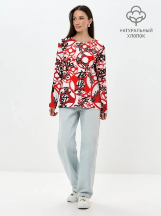 Лонгслив женский. Хлопок / Каратэ киокушинкай