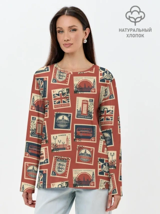 Лонгслив женский. Хлопок / Марки Великобритании