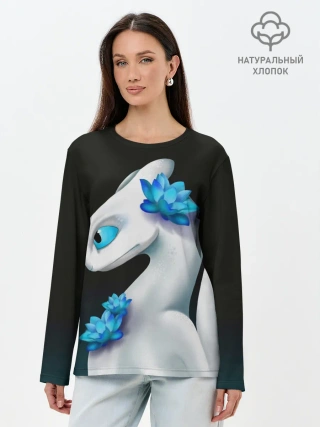 Лонгслив женский. Хлопок / Как приручить дракона