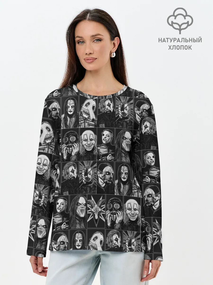 Лонгслив женский. Хлопок / Slipknot