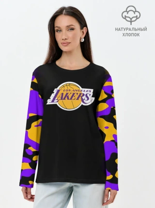 Лонгслив женский. Хлопок / LA LAKERS