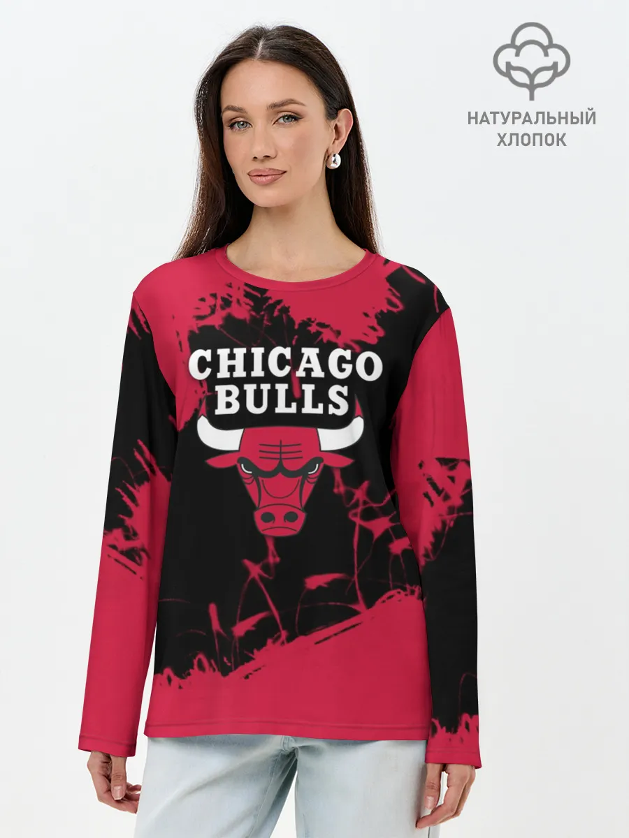 Лонгслив женский. Хлопок / CHICAGO BULLS