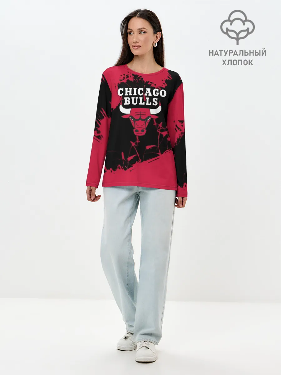 Лонгслив женский. Хлопок / CHICAGO BULLS