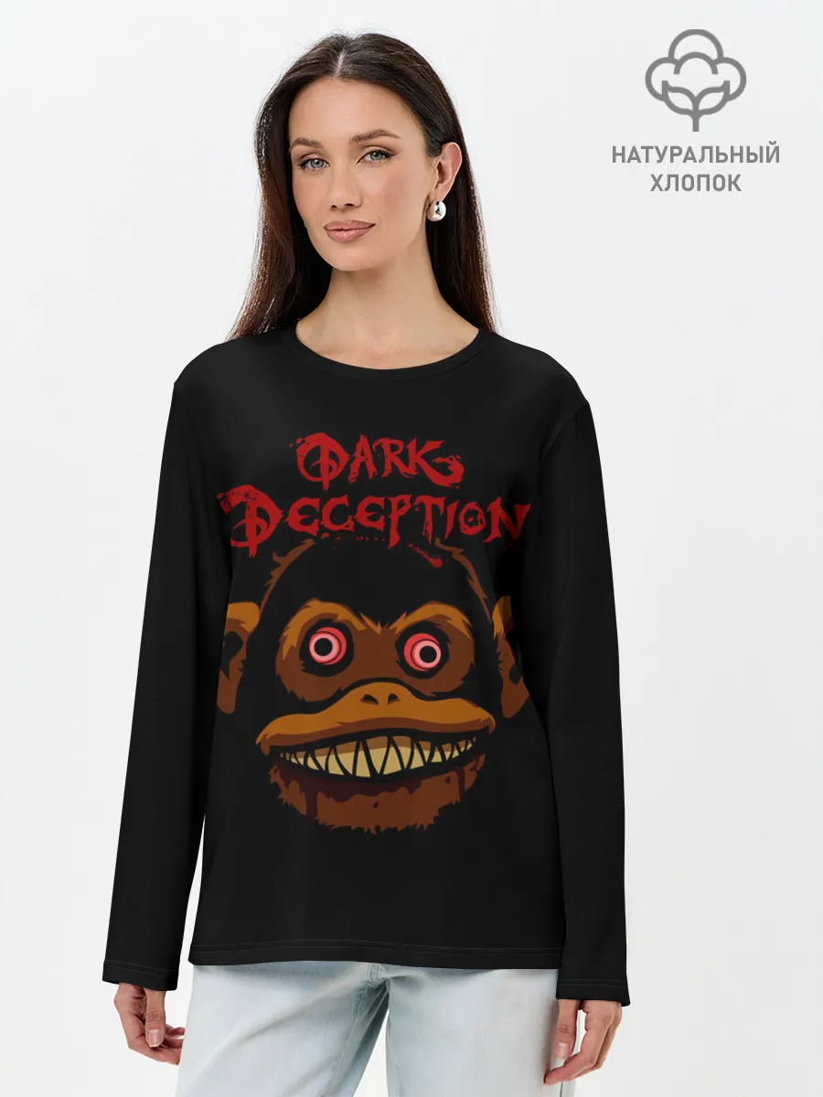 Лонгслив женский. Хлопок / Dark Deception 1