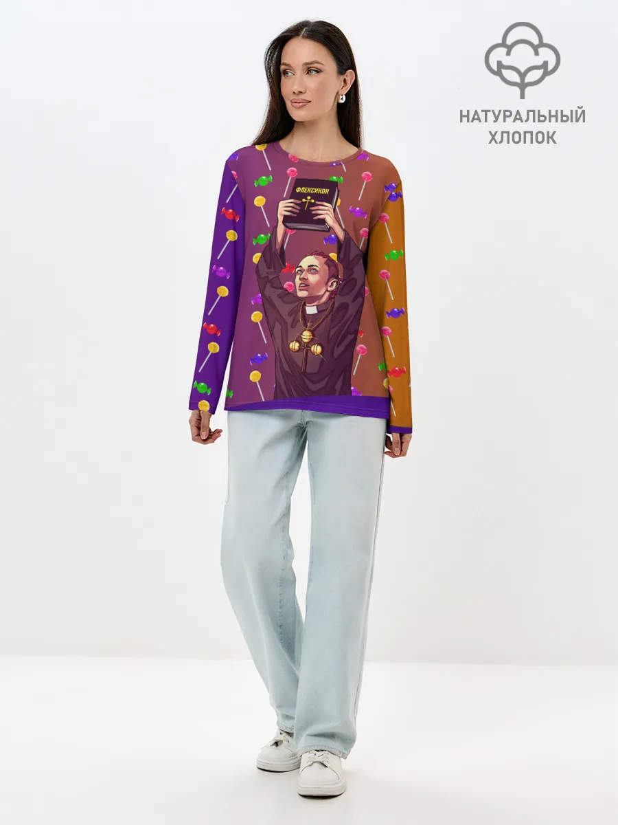 Лонгслив женский. Хлопок / Gone.Fludd