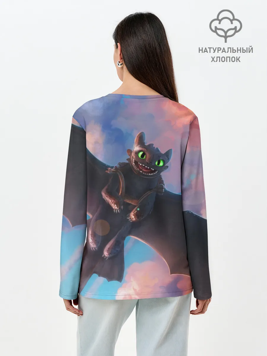 Лонгслив женский. Хлопок / Беззубик