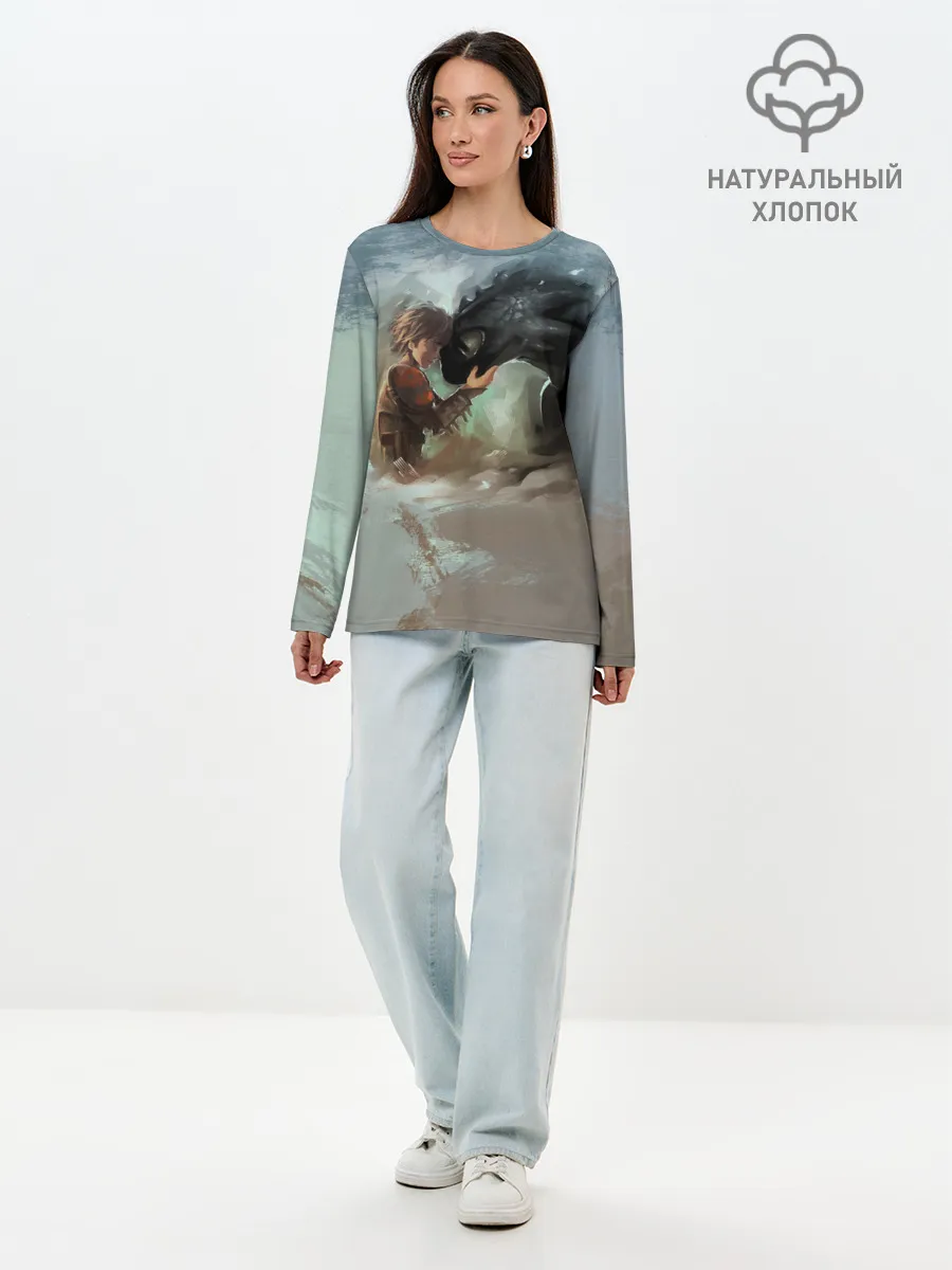 Лонгслив женский. Хлопок / Верные друзья