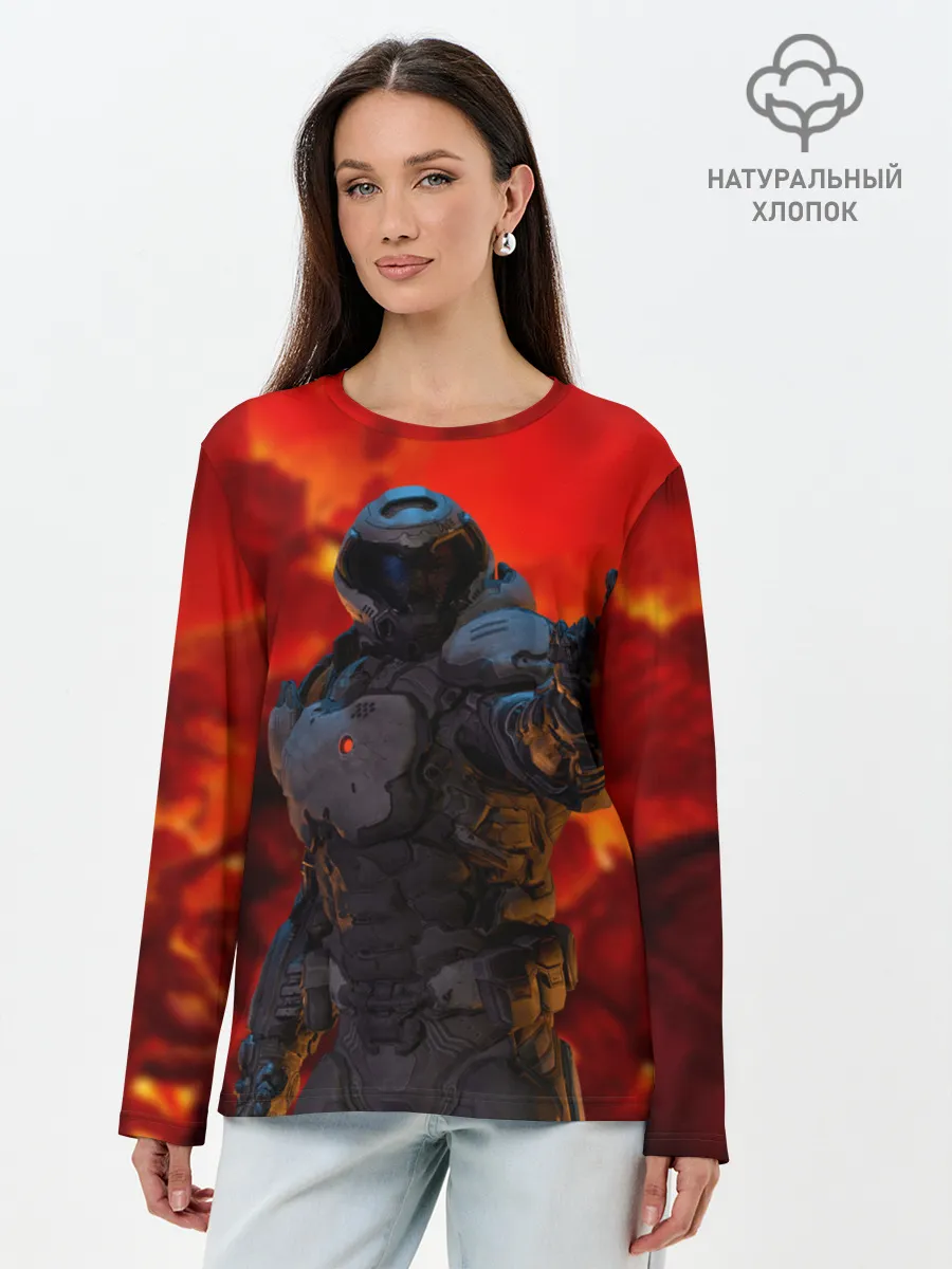 Лонгслив женский. Хлопок / DOOM 3