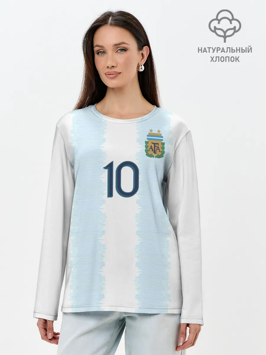 Лонгслив женский. Хлопок / Messi Copa America 2019