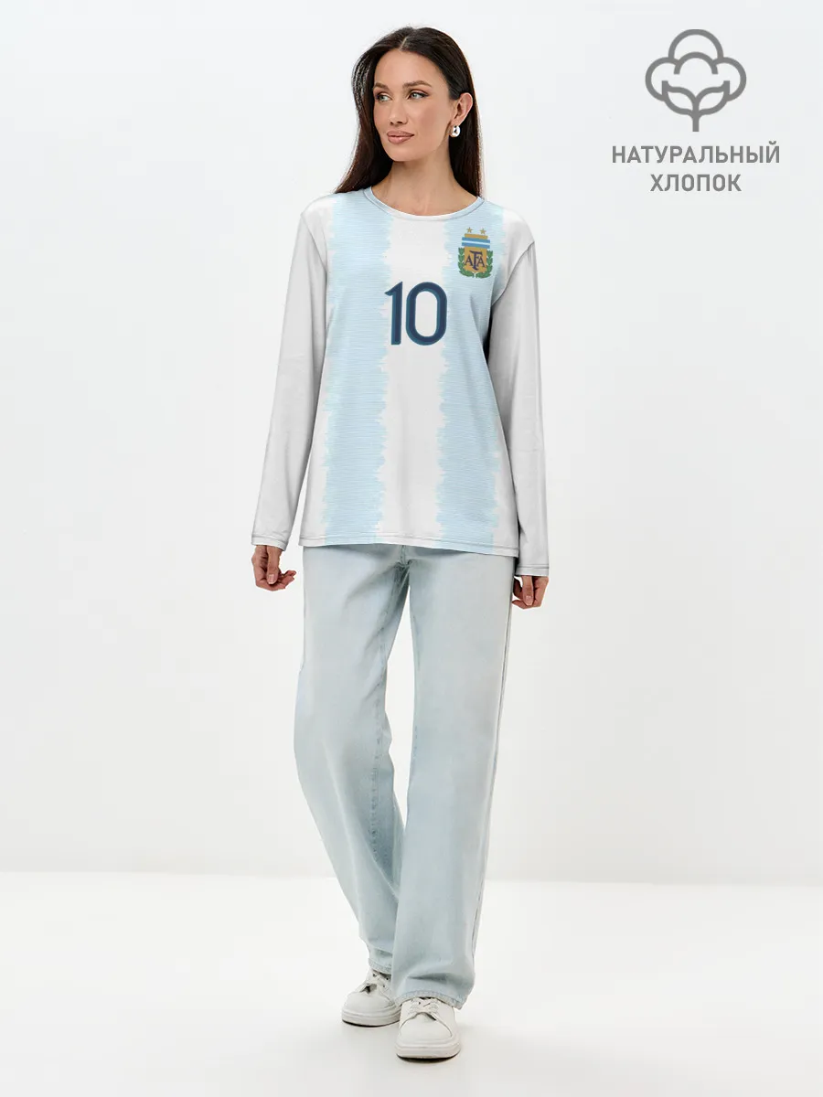 Лонгслив женский. Хлопок / Messi Copa America 2019
