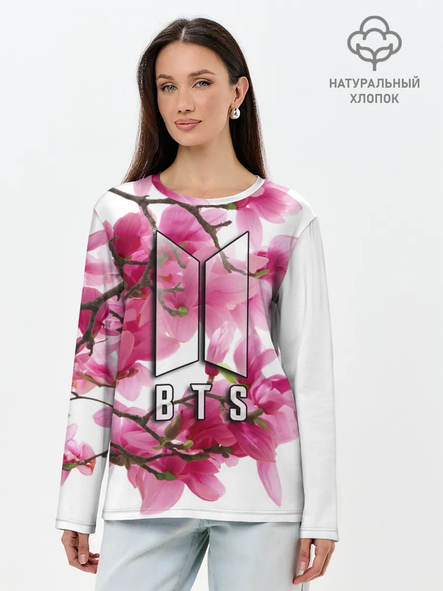 Лонгслив женский. Хлопок / BTS