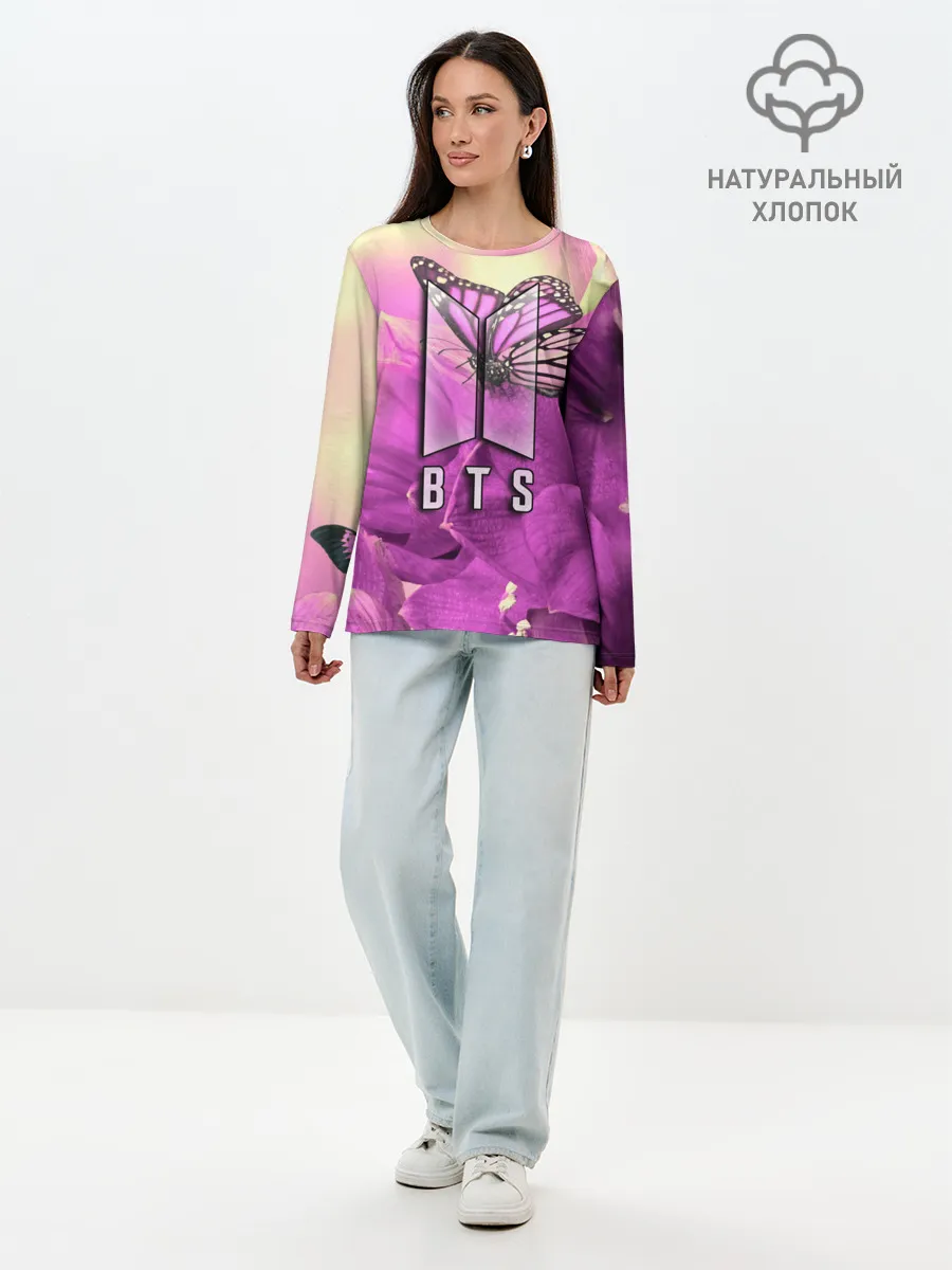 Лонгслив женский. Хлопок / BTS