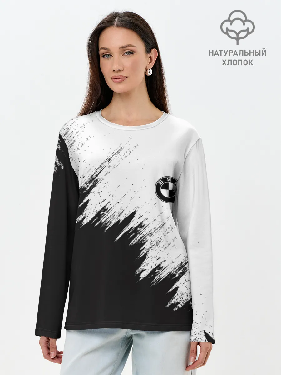 Лонгслив женский. Хлопок / BMW