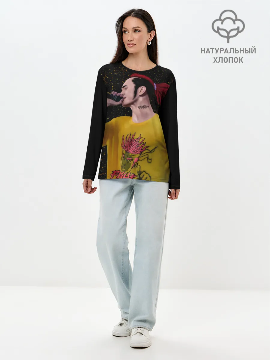 Лонгслив женский. Хлопок / Gone.Fludd
