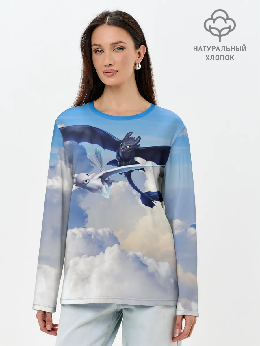 Лонгслив женский. Хлопок / Night Fury