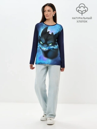 Лонгслив женский. Хлопок / Night Fury