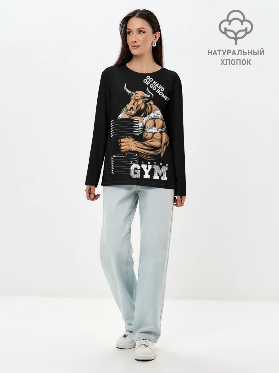 Лонгслив женский. Хлопок / Go heavy or go home