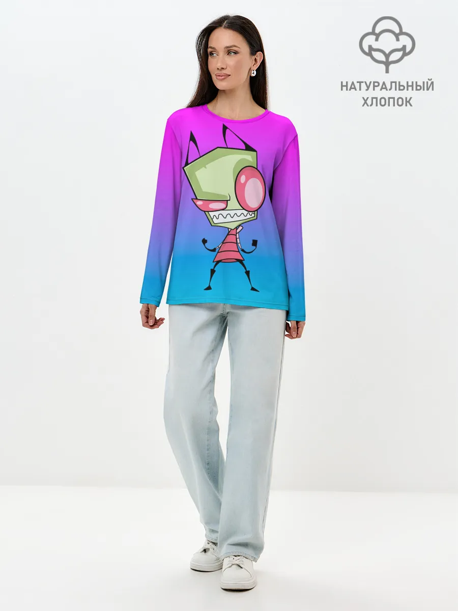 Лонгслив женский. Хлопок / Захватчик Зим