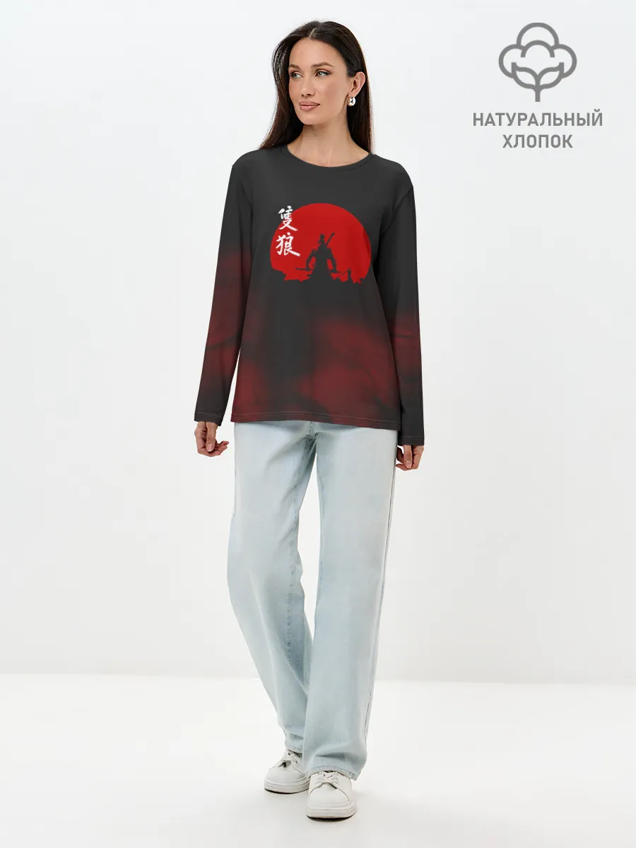 Лонгслив женский. Хлопок / Sekiro: Shadows Die Twice