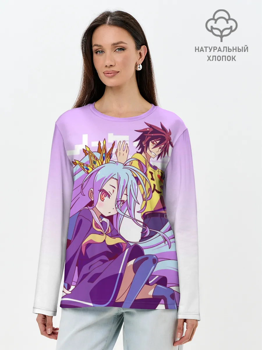 Лонгслив женский. Хлопок / No Life