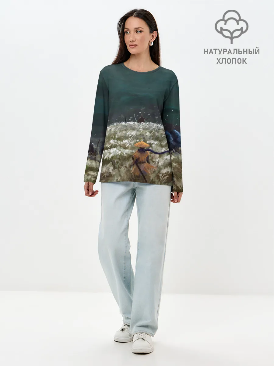 Лонгслив женский. Хлопок / Sekiro: Shadows Die Twice