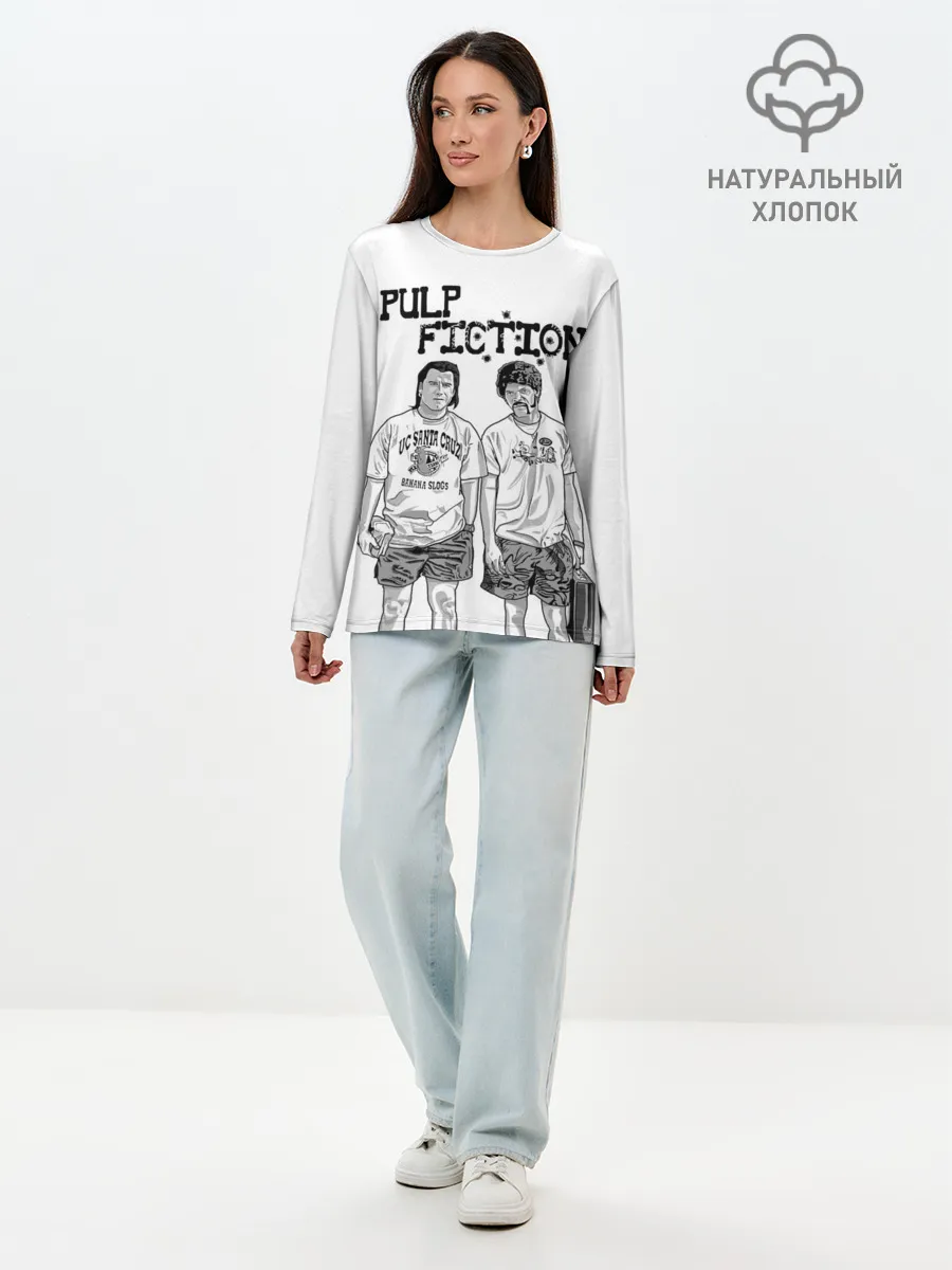 Лонгслив женский. Хлопок / Криминальное Чтиво