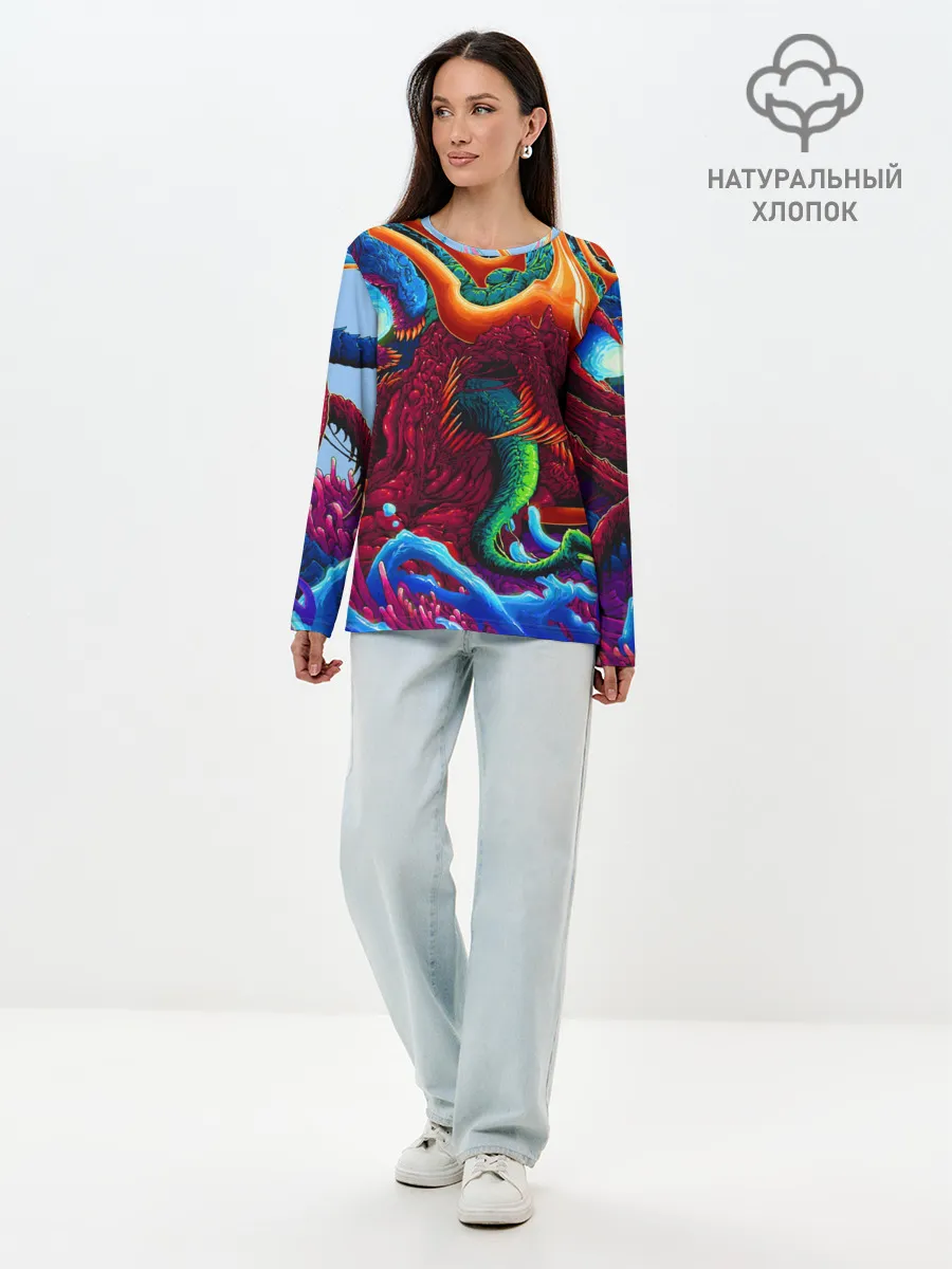 Лонгслив женский. Хлопок / Hyper Beast