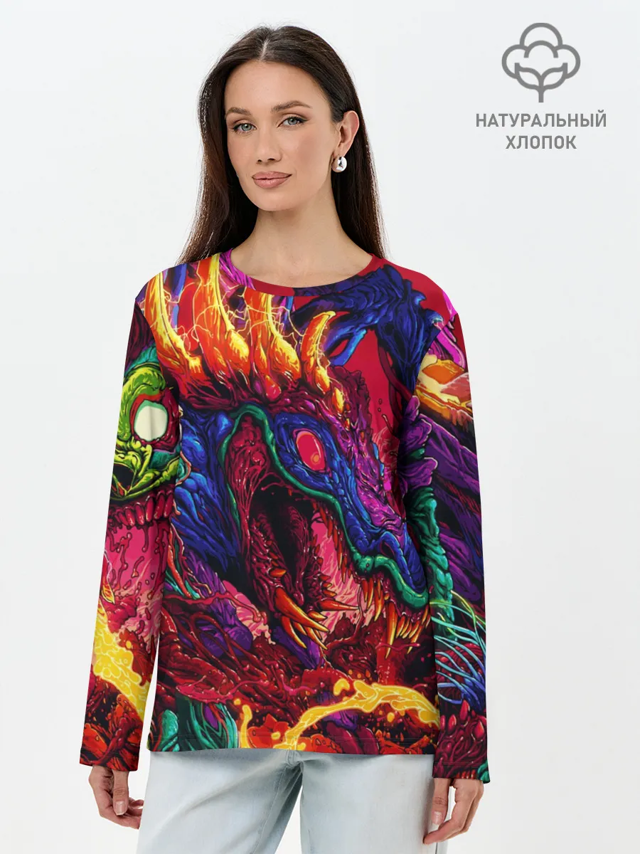Лонгслив женский. Хлопок / Hyper Beast