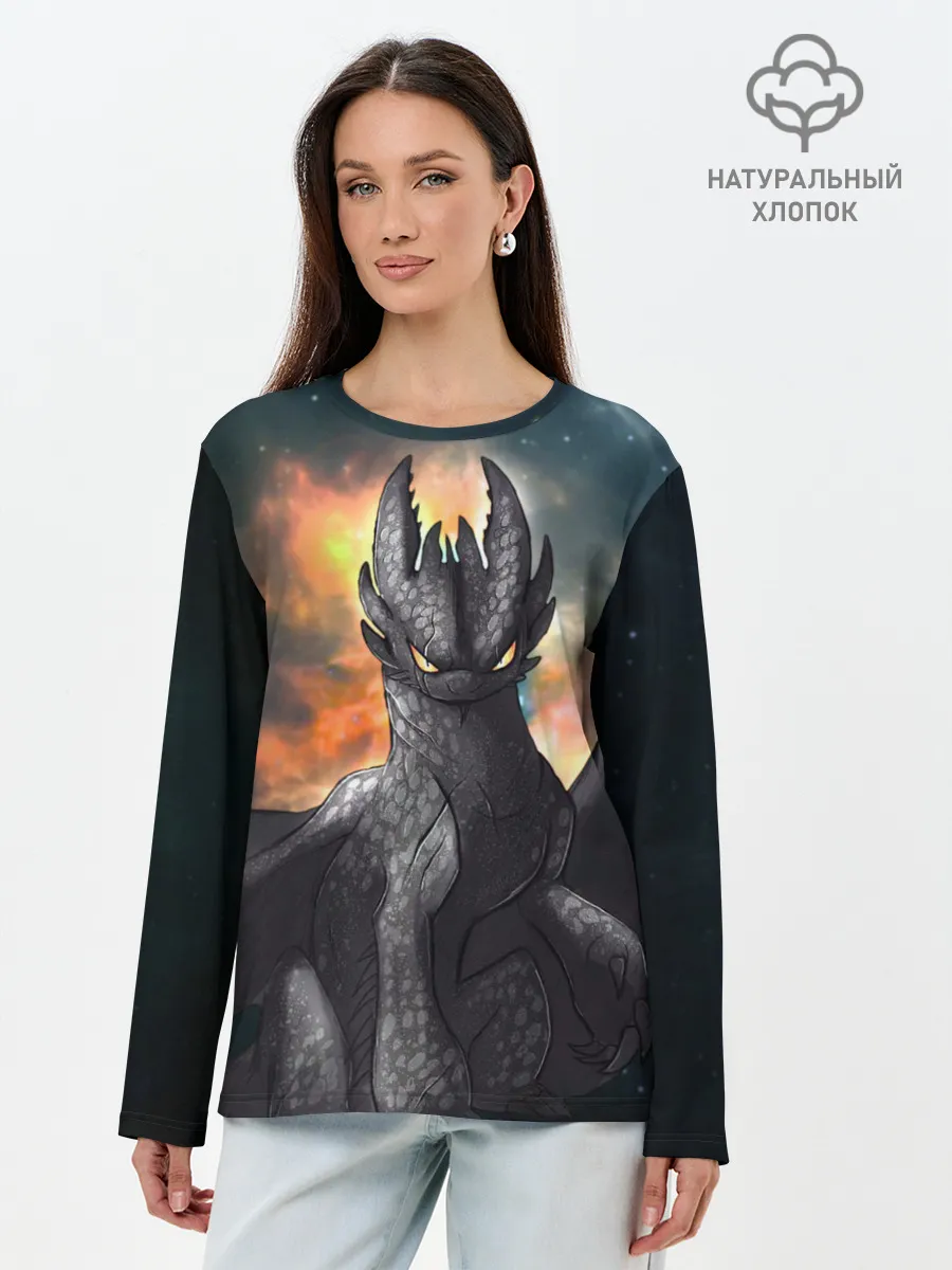 Лонгслив женский. Хлопок / Night Fury