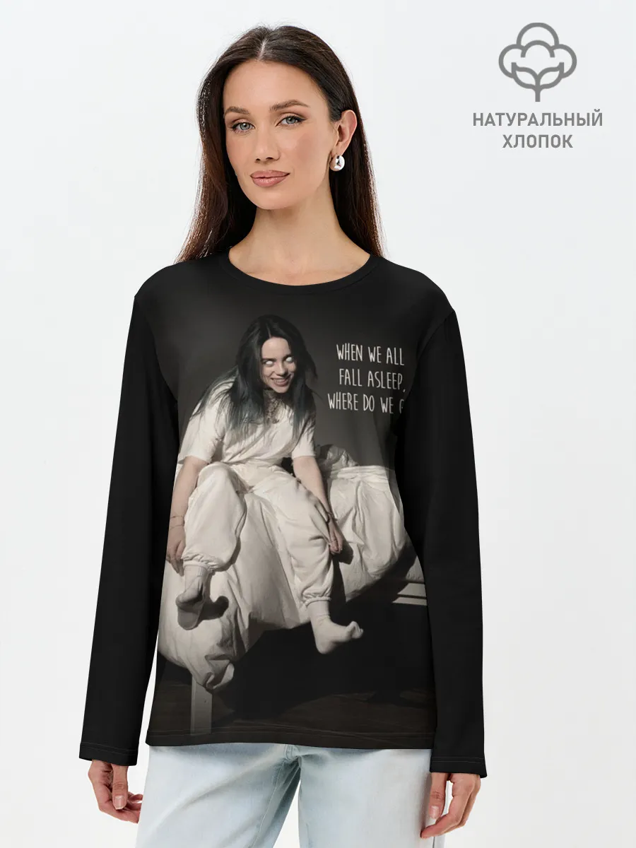 Лонгслив женский. Хлопок / Billie Eilish