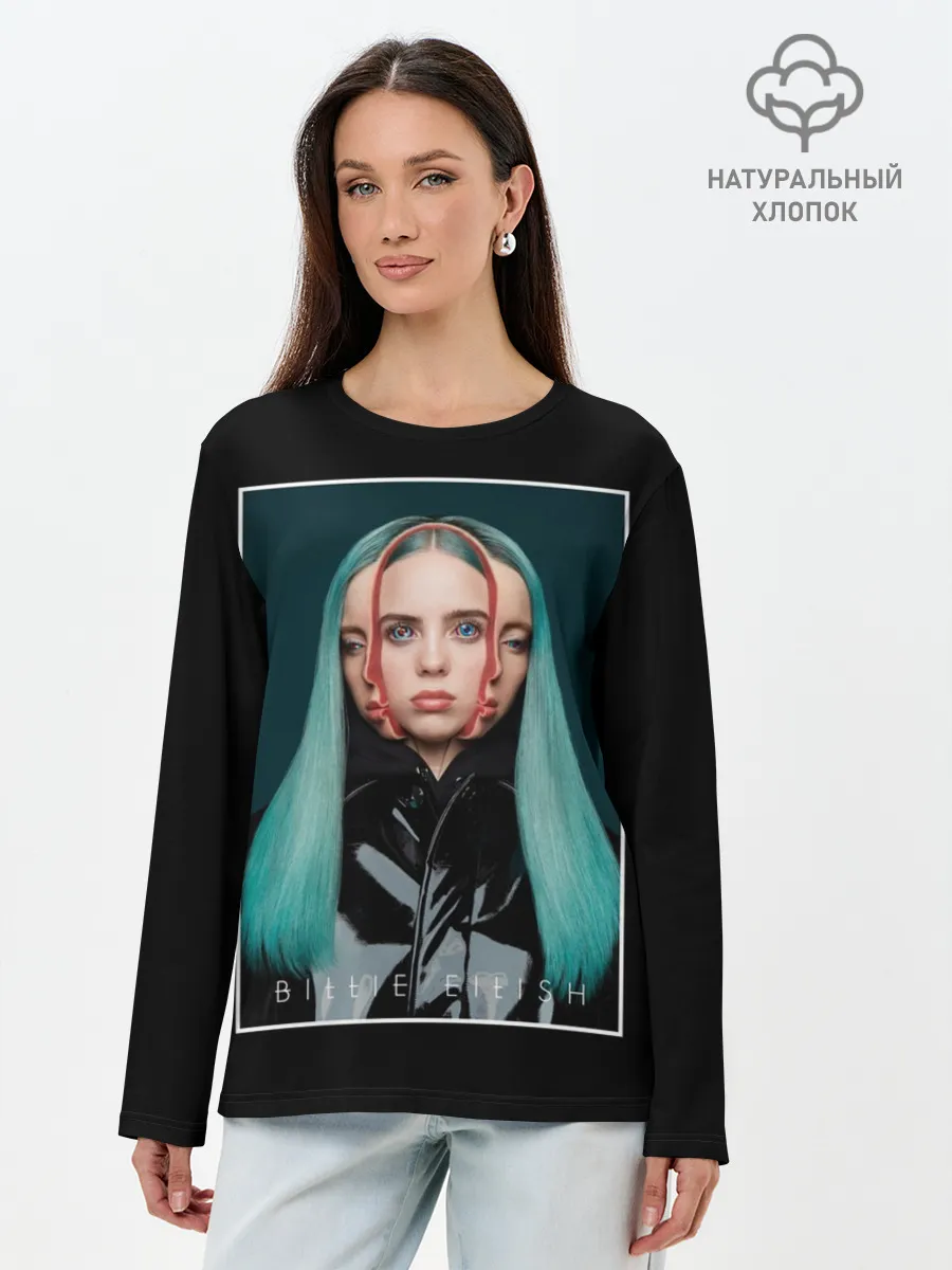 Лонгслив женский. Хлопок / Billie Eilish