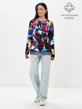 Лонгслив женский. Хлопок / Искусство