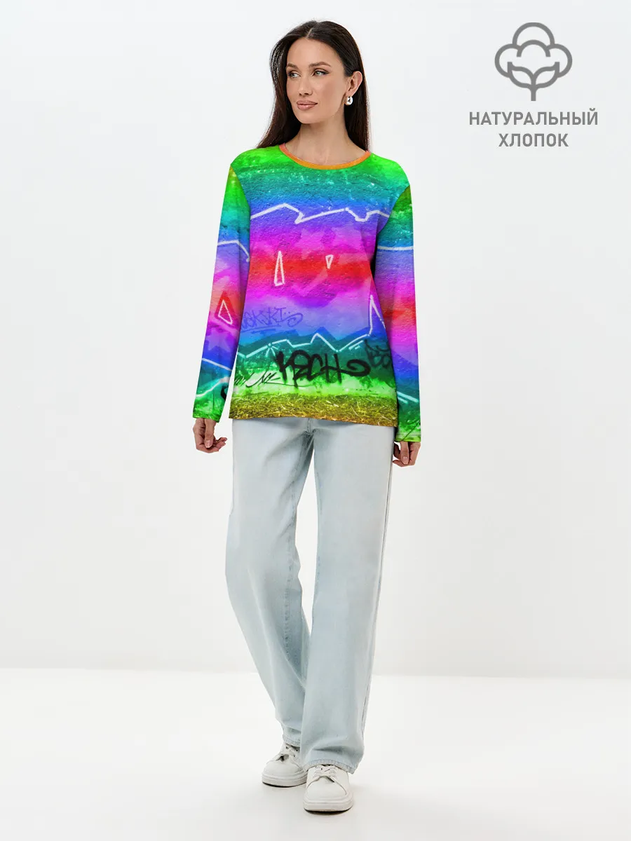 Лонгслив женский. Хлопок / GRAFFITI NEON