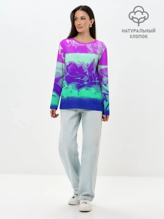 Лонгслив женский. Хлопок / color neon collection