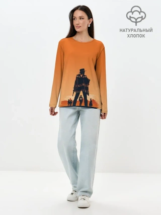 Лонгслив женский. Хлопок / Назад в будущее