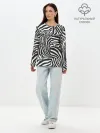 Лонгслив женский. Хлопок / Полосы зебры
